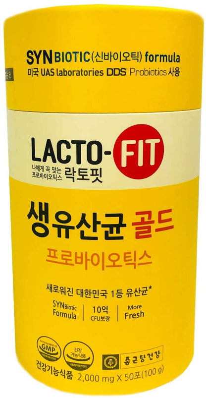 LACTO-FIT ProBiotics Gold (1 Pack, 2,000mg x 50EA)